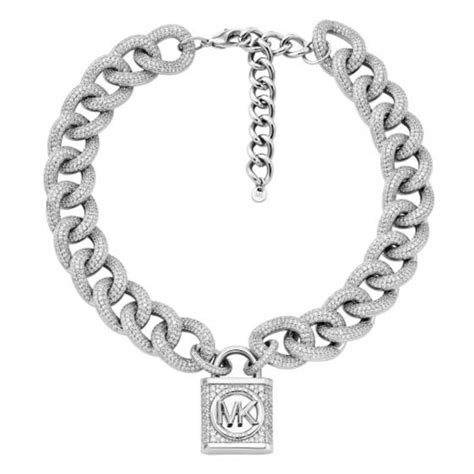 collier cadenas michael kors|Collier chaîne cadenas cristaux .